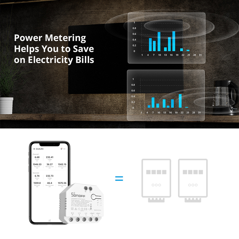 Sonoff - Moduł inteligentnego przekaźnika WiFi SONOFF DUAL