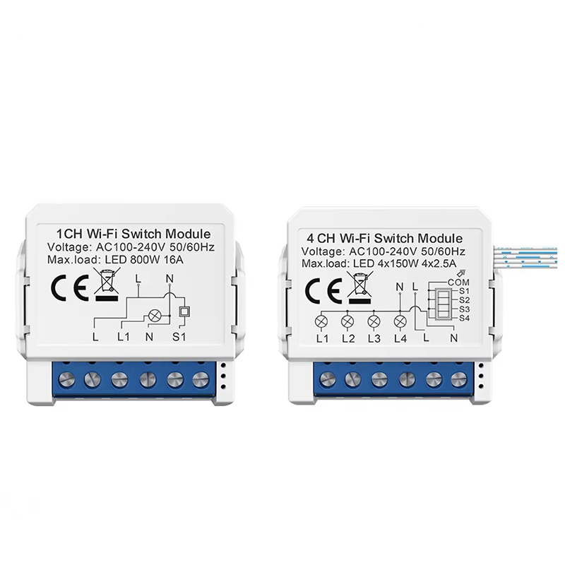 Tuya 4 Channel - Moduł inteligentnego przełącznika WiFi Tuya WSM16,