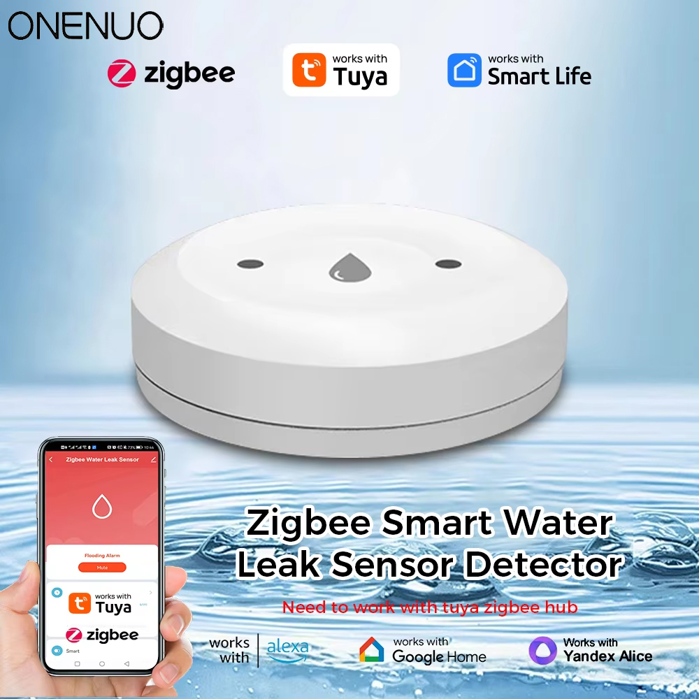 Home Assistant Tuya - ONENUO Tuya ZigBee Inteligentny Czujnik Wycieku