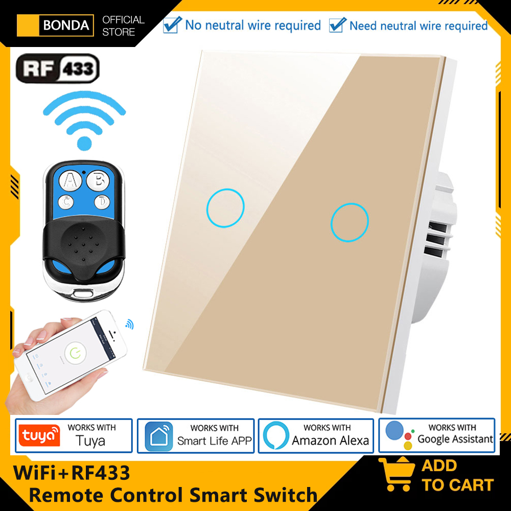 Smart Relay Tuya - Tuya EU WiFi+RF433 Inteligentny przełącznik zdalnego