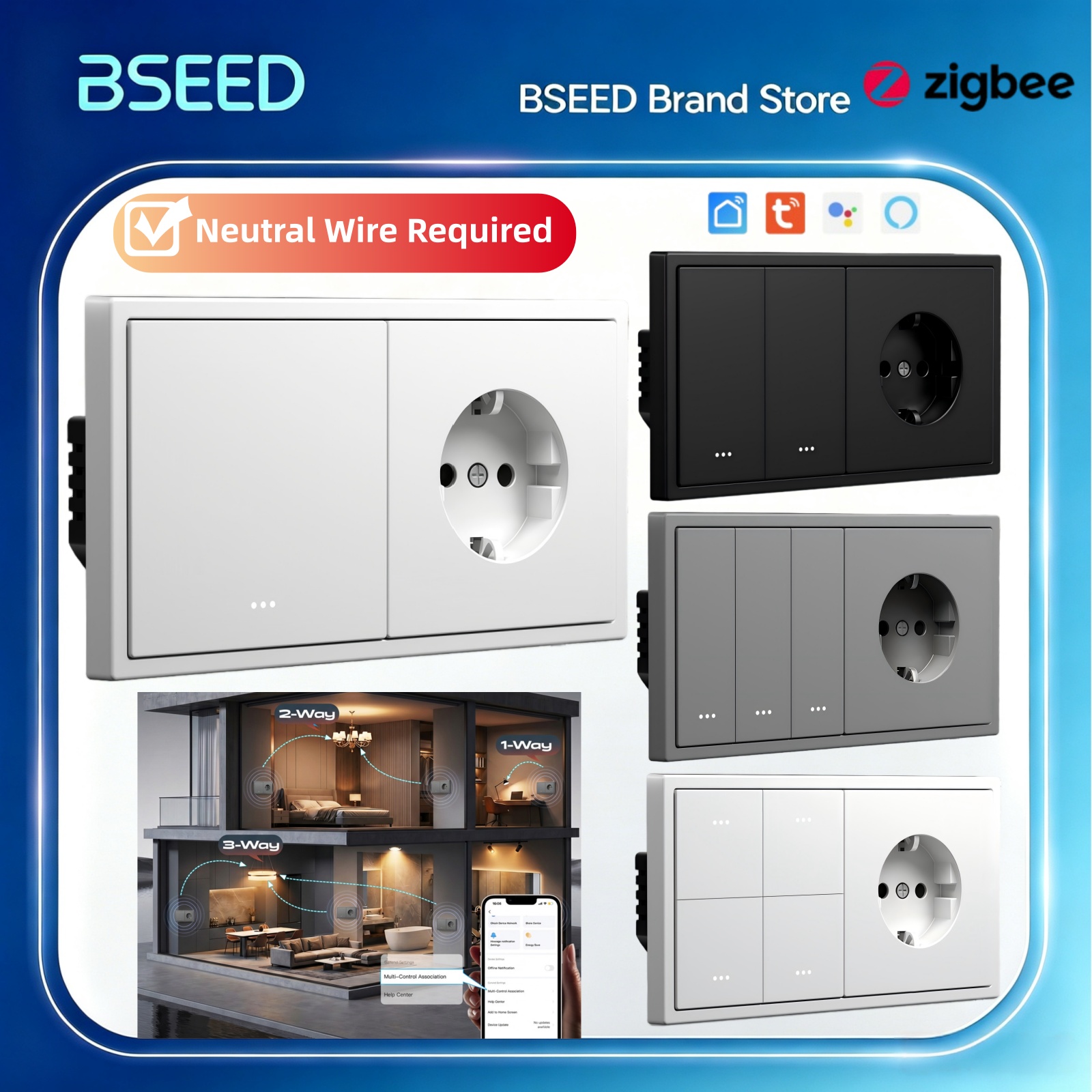 BSEED Zigbee Click Switch 1/2/ – Tuya 4 Channel recenzja i cena