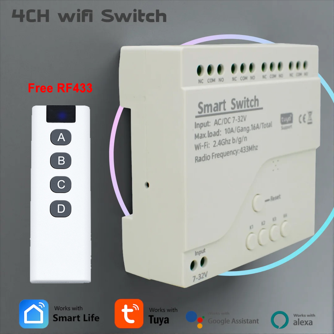 4-kanałowy wyłącznik WiFi Tuya – Tuya 4 Channel recenzja i cena
